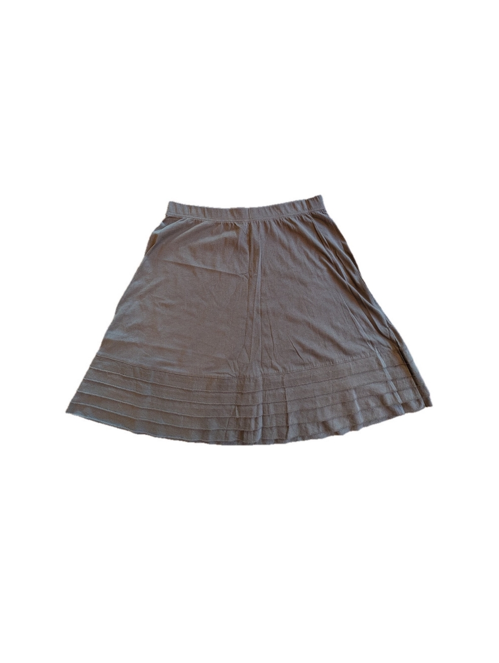 Calvin Klein Pull On Cotton Knit Skirt, Small, Taupe